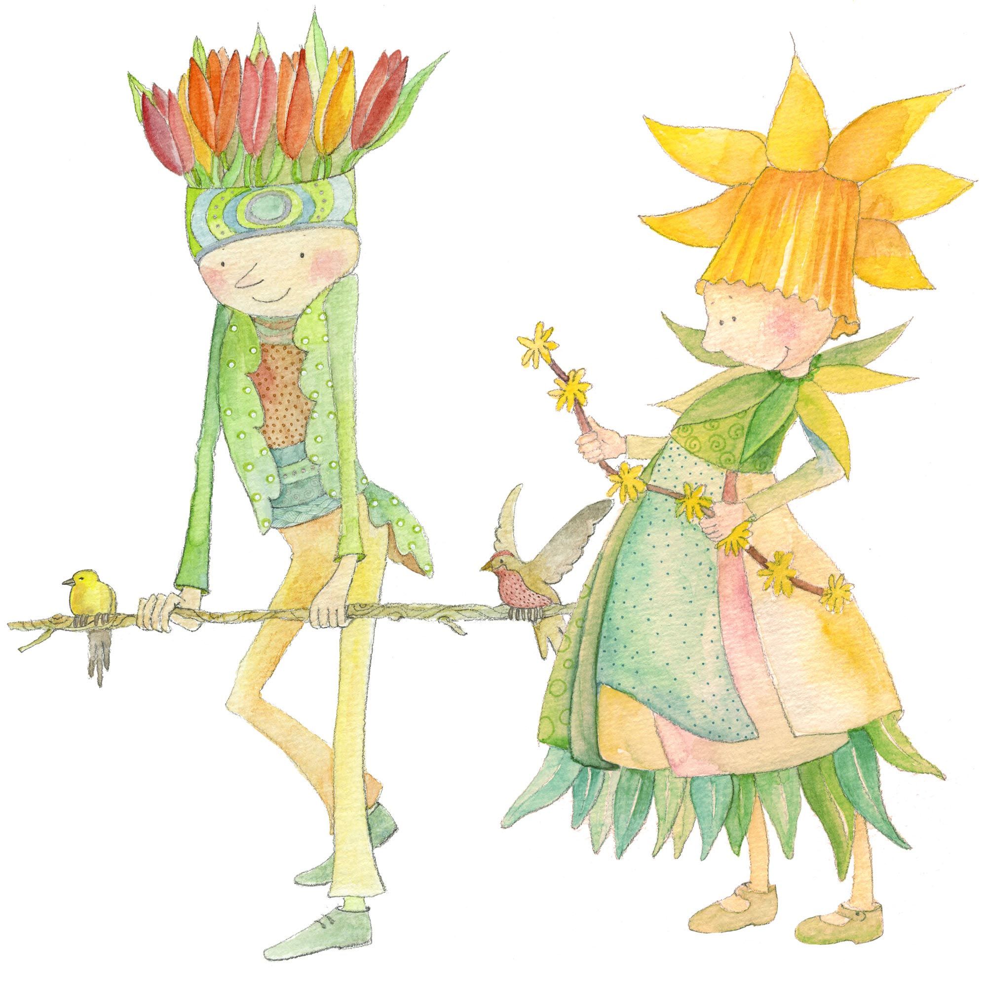 illustration narzisse gaertnerei schoepf