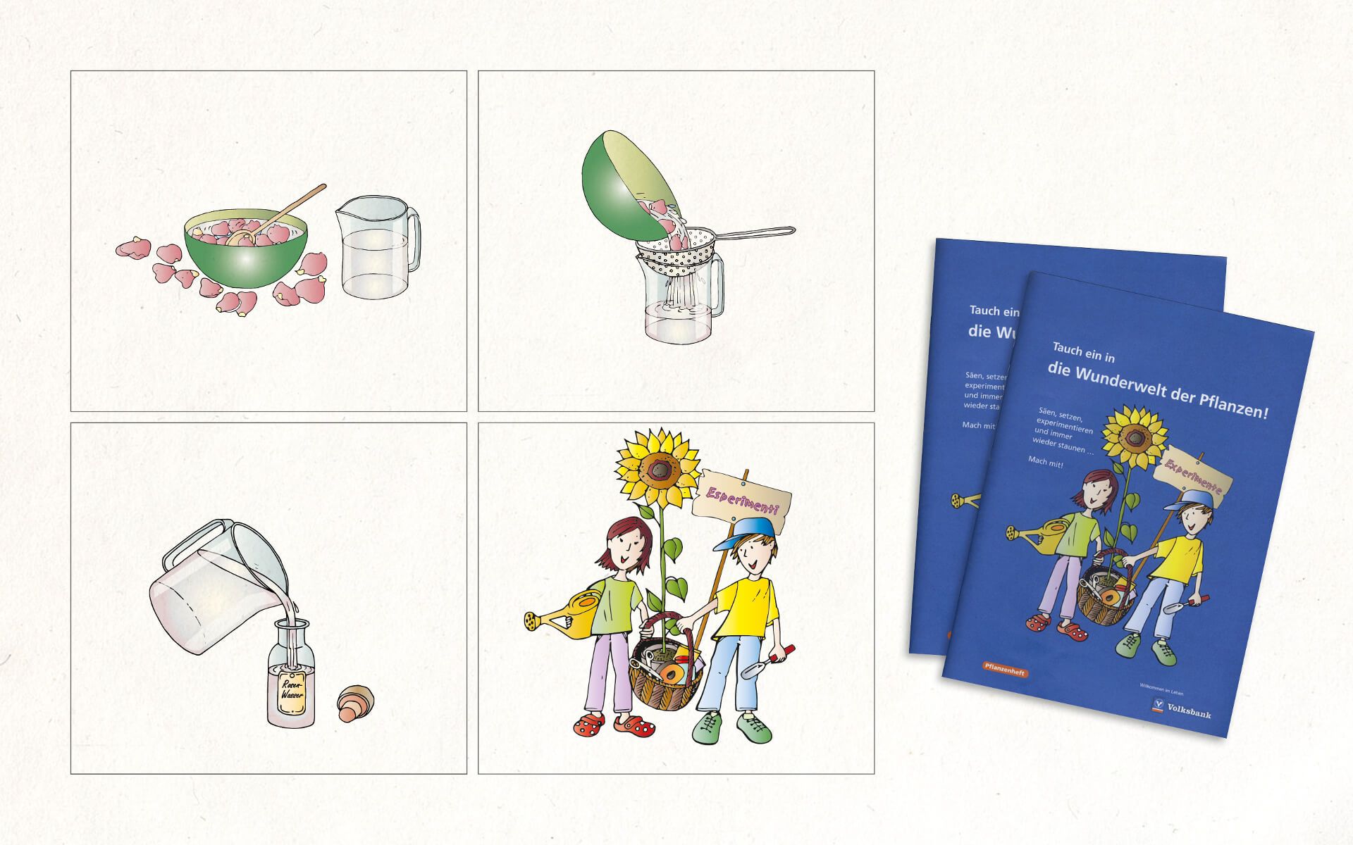 verschiedene illustrationen volksbank 1