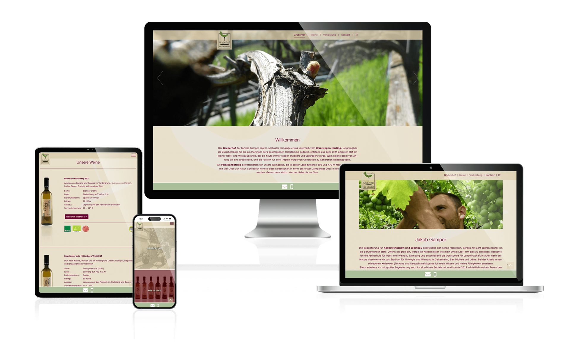 web gruberhof bioweingut
